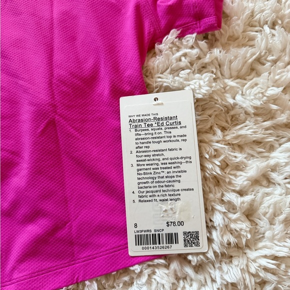 Sonic Pink Abrasion Resistant Train Tee *Ed Curtis Lululemon - Picture 3 of 6